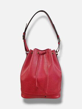 Louis Vuitton Women Red Neo GM Epi Large Leather Shoulder Hand Bucket Bag
